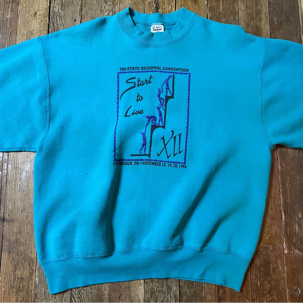 Vintage 1994 Pittsburgh Start To Live Convention Crewneck Sweatshirt Size XL